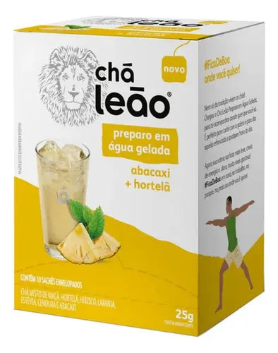 Leão Chá Gelado: Abacaxi + Hortelã - 10 sachês (25g)